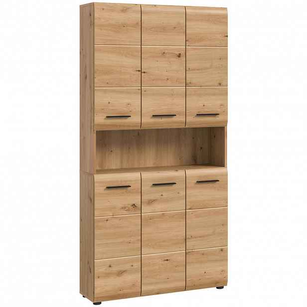 MID.YOU VYSOKÁ SKŘÍŇ, dub artisan, dub artisan, 90/185/30 cm