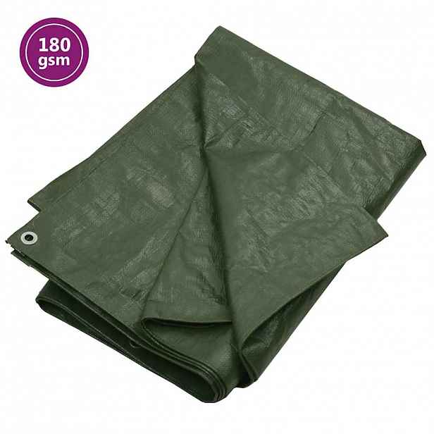 vidaXL Plachta 180 g/m² 8 x 10 m zelená HDPE