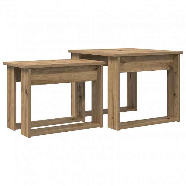 vidaXL Sada konferenčních stolků 2 ks Artisanový dub 50 x 52 x 42 cm