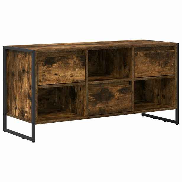 vidaXL Televizní skříň 100 x 36 x 49,5 cm Kouřový dub Kompozitní dřevo