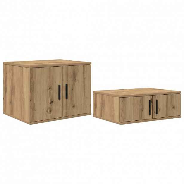 vidaXL Úložná skříňka 2 ks Artisanový dub 127 x 41 x 40 cm