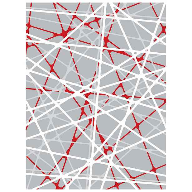Fototapeta Geometrie Abstrakce Šedo-červená Minimalismus 206x275 lepidlo