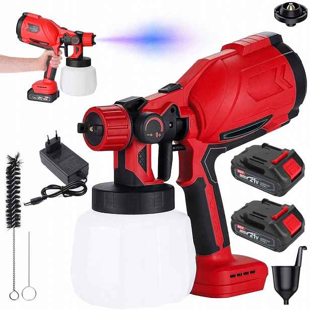 Profesionální stříkací pistole 21v 2000mah s nádobkou