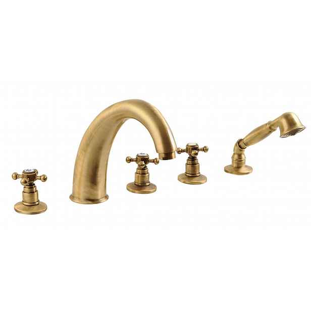 Sapho Reitano Rubinetteria Antea - Baterie na okraj vany, 5-otvorová instalace, bronz 3316