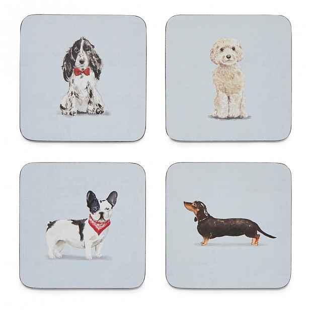 Set 4 podtácků Cooksmart ® Curious Dogs