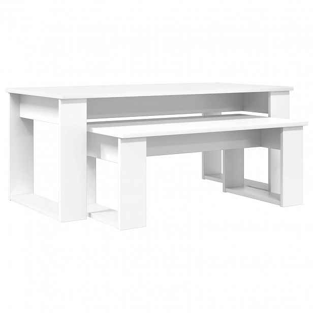 vidaXL Sada konferenčních stolků 2 ks Bílá 100 x 50 x 42 cm