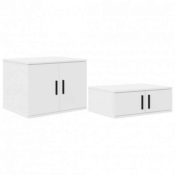 vidaXL Úložná skříňka 2 ks Bílá 118 x 41 x 40 cm Kompozitní dřevo