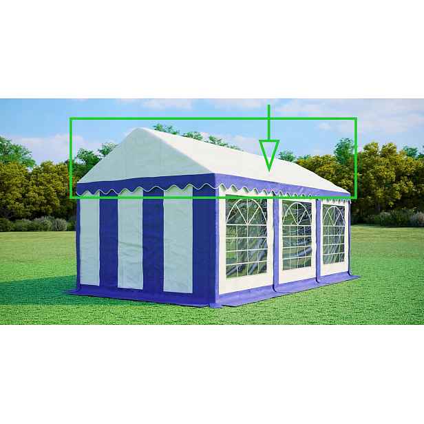 Pvc Střešní plachta 3x6m, Barva: Modro-bílá
