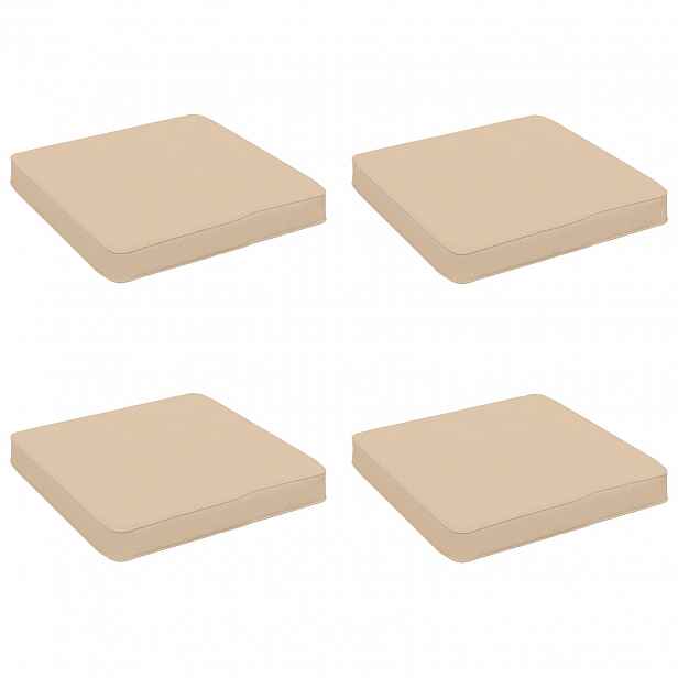 vidaXL Polstry ve 4 kusech VUGHT 4 pcs 100% polyester Krémová