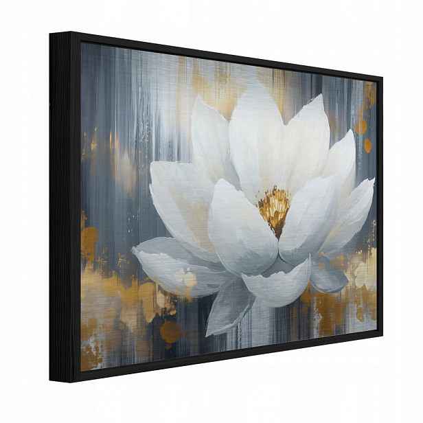 Wallarena ZARÁMOVANÉ obrazy květin a lilií bílé 150x100 cm