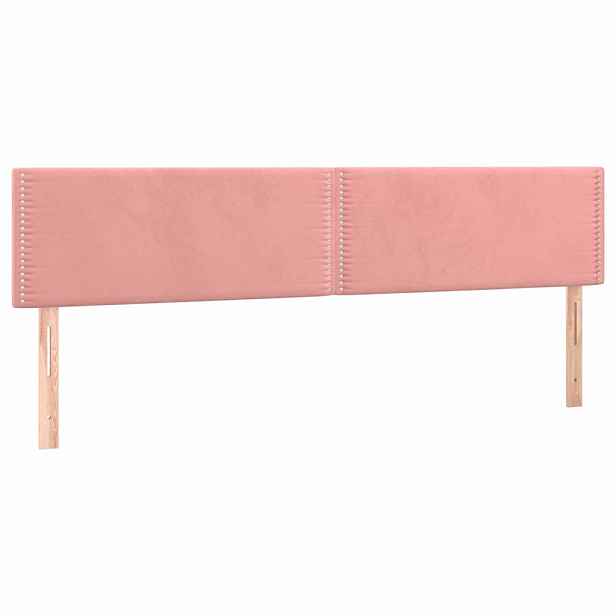 vidaXL Čela postele růžová 160x5x78/88 cm samet