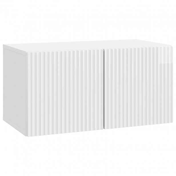 vidaXL Nástěnná TV skříň 59,5 x 31 x 30 cm Bílá s vysokým leskem