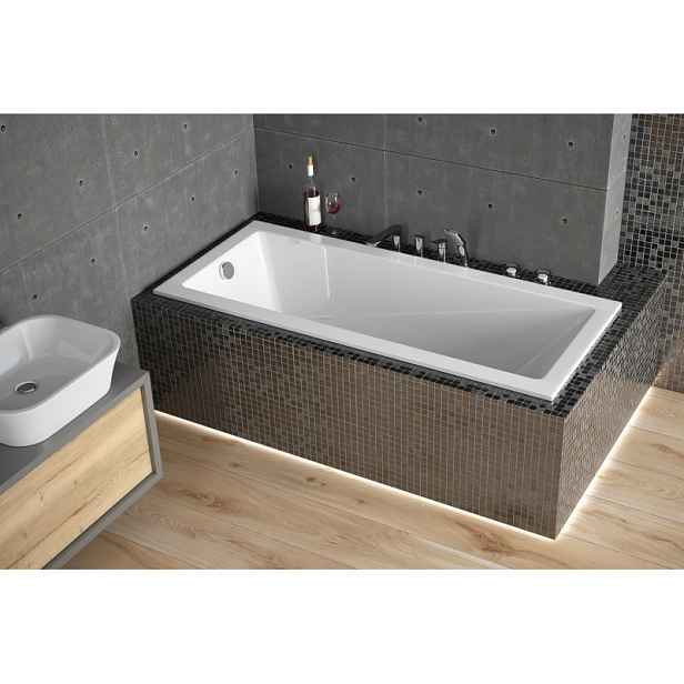 BESCO Obdélníková vana MODERN SLIM - 140 × 70 cm; bez nožiček