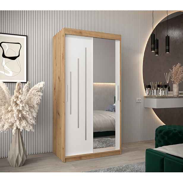 Šatní skříň Abi Y2 Barva korpusu: Bílá, Rozměry: 200 cm, Dveře: Bílá