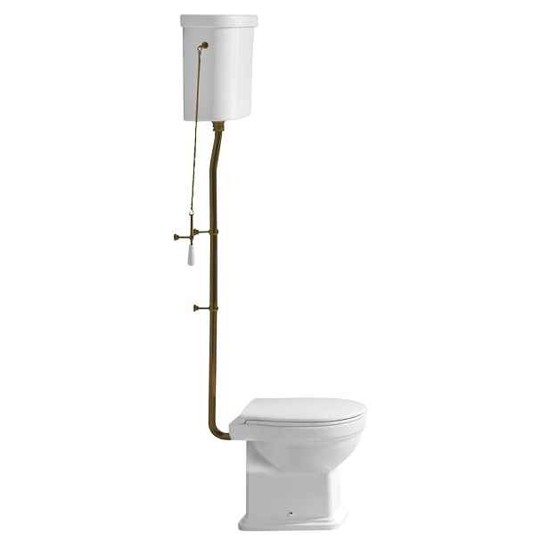 GSI CLASSIC WC mísa s nádržkou, spodní odpad, bílá-bronz