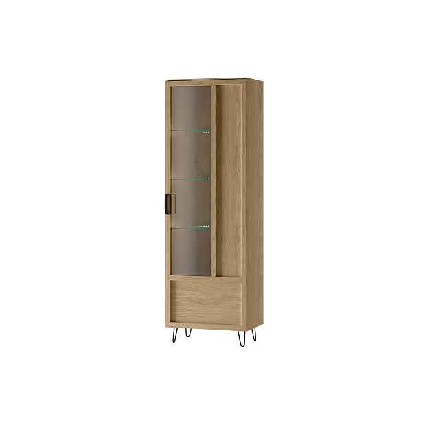 Szynaka Vitrína Limbo 11 65 cm z masivu s LED osvětlením dub Artisan