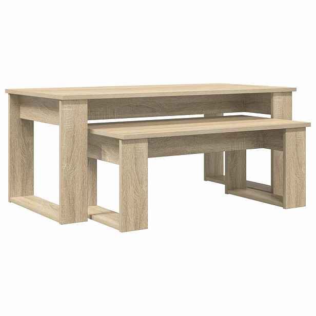 vidaXL Sada konferenčních stolků 2 ks Sonoma dub 100 x 50 x 42 cm