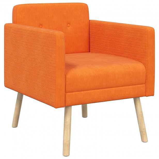 vidaXL Solitérové křeslo Oranžová Manšestr