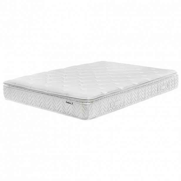 Beliani MATRACE S KAPSOVÝMI PRUŽINAMI A PAMĚŤOVOU PĚNOU H2/3 Střední 160/200 cm Luxus