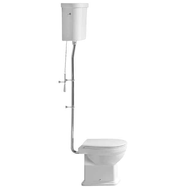 GSI CLASSIC WC mísa s nádržkou, zadní odpad, bílá-chrom