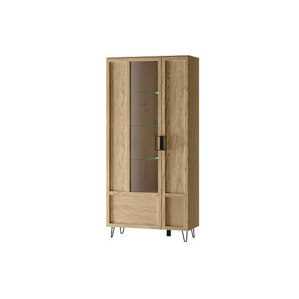 Szynaka Vitrína Limbo 12 95 cm z masivu s LED osvětlením dub Artisan