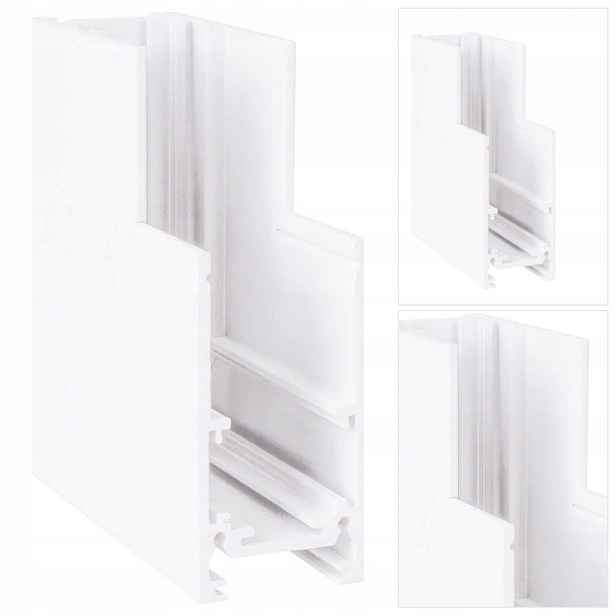 Úhelník bílý Magnetic Mec moderní linie pro rohovou lištu 8 cm MaxLight