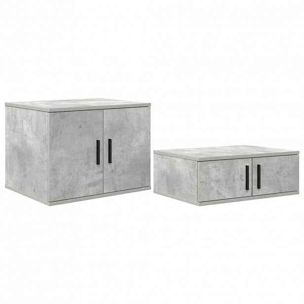 vidaXL Úložná skříňka 2 ks Betonově šedá 118 x 41 x 40 cm
