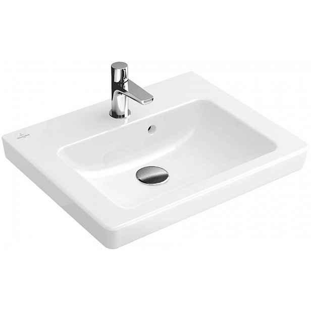 Villeroy & Boch Subway 2.0 - Umývátko nábytkové 50x40 cm, s přepadem a otvorem pro baterii, bílá 73155G01