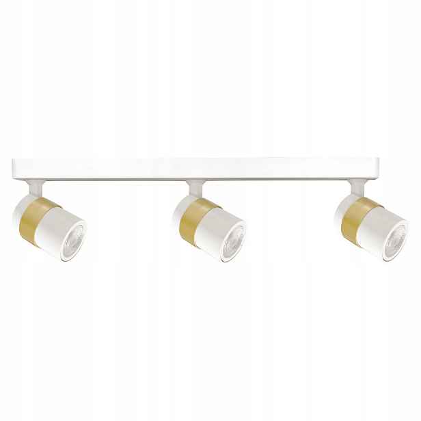 Stropní svítidlo trojitá ozdobná bílá zlatá lišta 45 cm Light Prestige