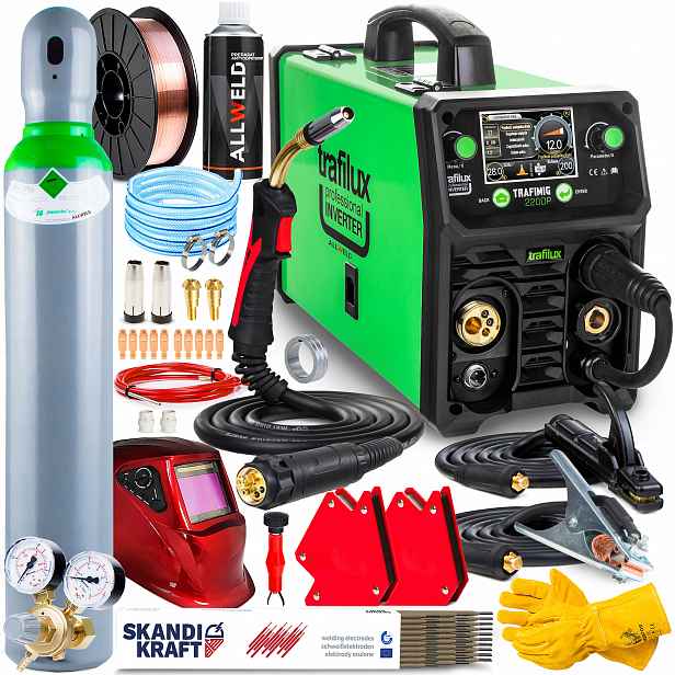 Invertorová Svářečka Trafilux Mig 220 Dual Puls Mma Tig Synergie 200A 230V