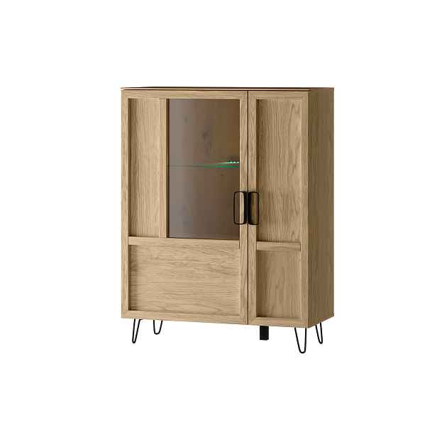 Szynaka Vitrína Limbo 15 95 cm z masivu s LED osvětlením dub Artisan