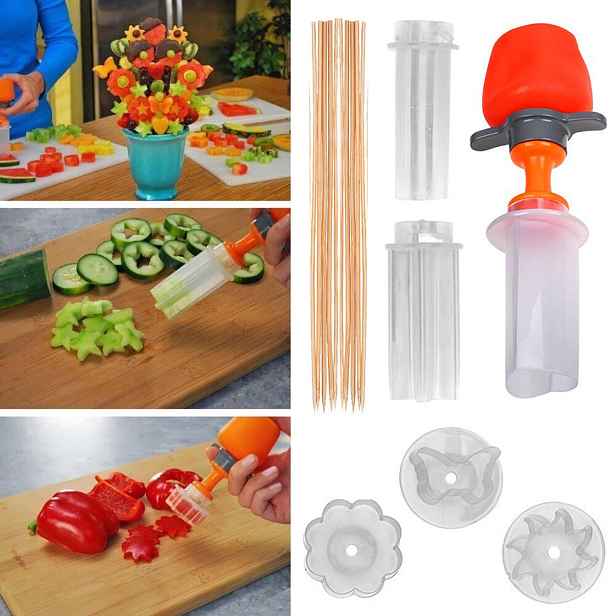 TFY Pop Chef 8460 Vykrajovátka na ovoce a zeleninu, 6ks