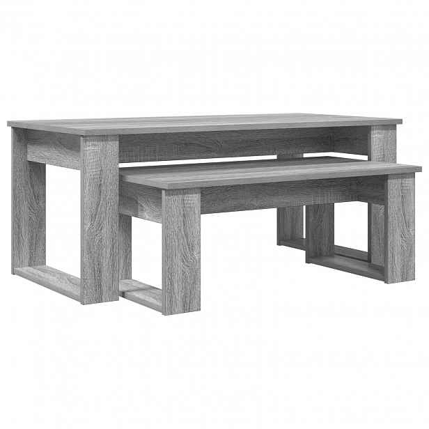 vidaXL Sada konferenčních stolků 2 ks Šedá Sonoma 100 x 50 x 42 cm