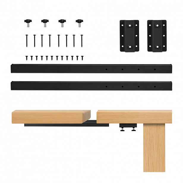 Relaxdays PRODLOUŽENÍ Černá kov výsuvné do 50 cm