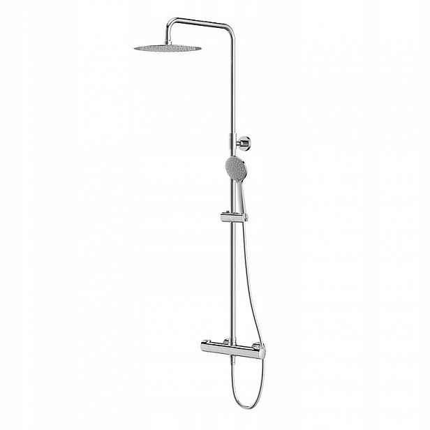Sprchová Sloupová Termostatická Souprava Cersanit City Oval Chrom Lesk S951-340