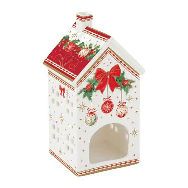 Svícen, porcelán, 6,5 x 6,5 x 14,5 cm, "Christmas Heritage" - Easy Lif