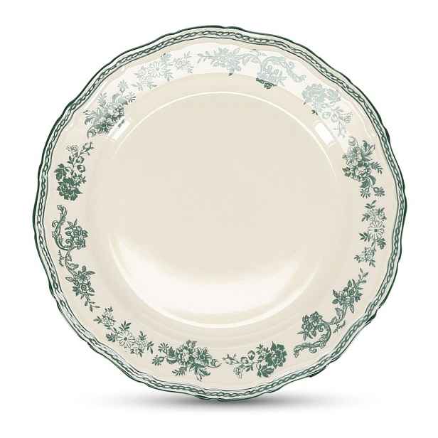 Zelený/slonovinový porcelánový talíř ø 27 cm Cyril – S|P Collection