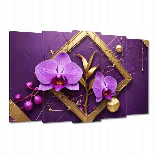 Obrazy 150x95 Fialové orchideje a zlo