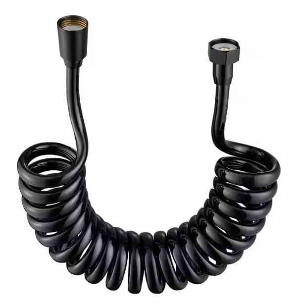 Eco produkty Spiral Black 150 - sprchová spirálová natahovací hadice 150 cm; barva černá