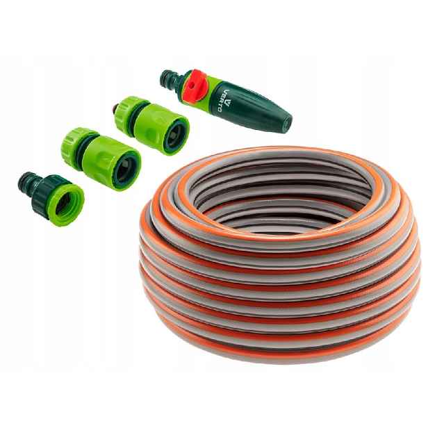 Neo Tools Set Zahradní hadice 1/2 x 30 m 4-vrstvová Spojky Zavlažovač