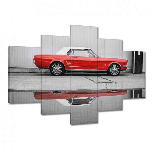 Obrazy 150x105 Červený Ford Mustang Usa