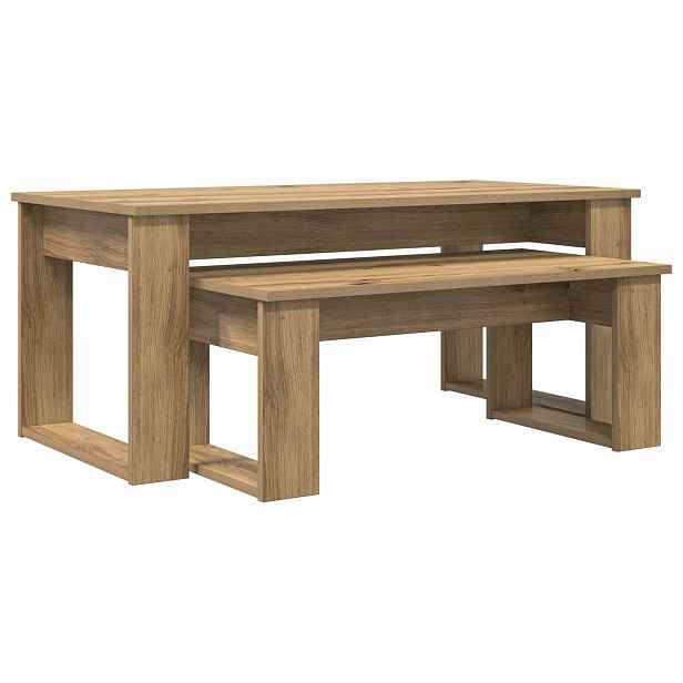 vidaXL Sada konferenčních stolků 2 ks Artisanový dub 100 x 50 x 42 cm