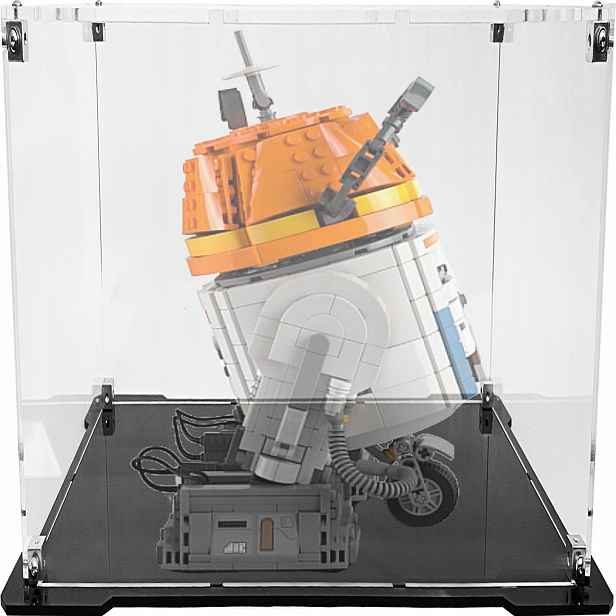 Vitrína s černou základnou pro Lego 75416 Star Wars Droid Chopper (C1-10P)