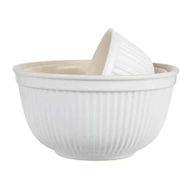 Keramické misky Ib Laursen Mynte Pure White, sada 3 ks