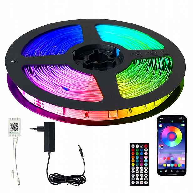 Led pásek Inteligentní Smart Home Bluetooth Rgb Cct 20 m Dálkový Ovladač Aplikace