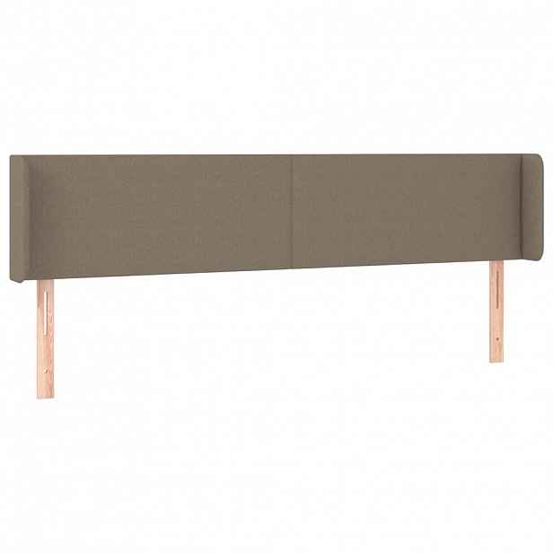 vidaXL Čelo postele typu ušák taupe 183x16x78/88 cm textil
