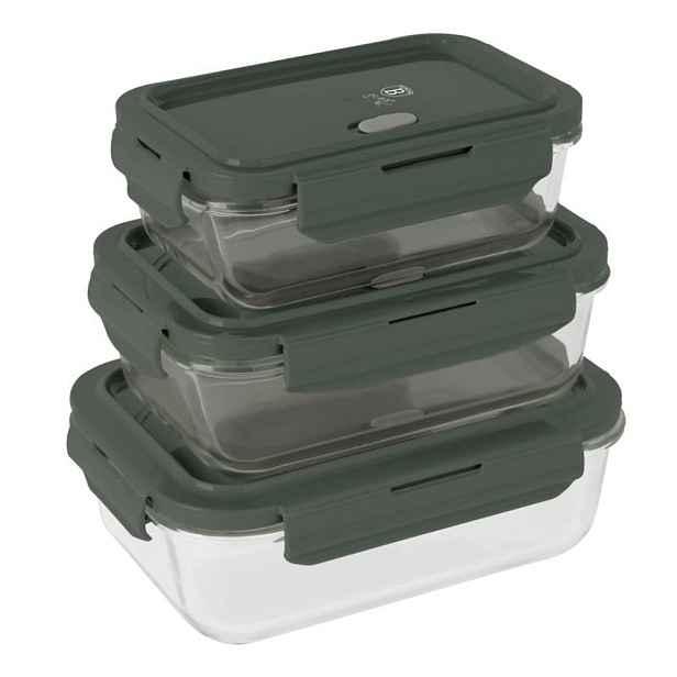 BERLINGERHAUS Dóza na potraviny sada 3 ks Matte Green Collection BH-8791