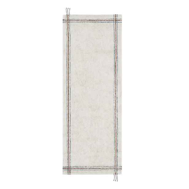 Krémový pratelný ručně tkaný bavlněný běhoun 80x230 cm Cuisine Natural – Lorena Canals