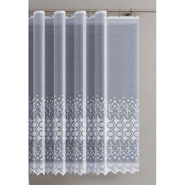 Mg Záclona žakár 619/122 Bílá 350x140 cm Hotová S Páskou Skr