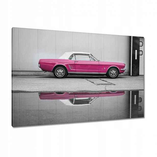 Obrazy 120x80 Růžový Ford Mustang Usa